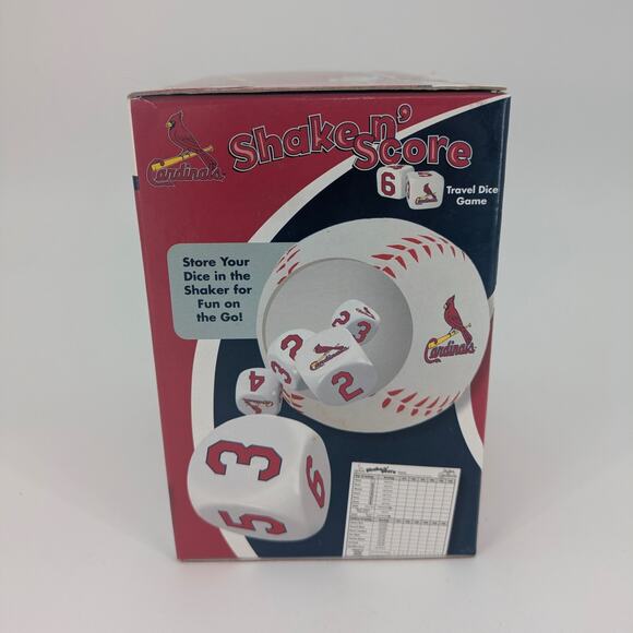 St. Louis Cardinals Travel Dice Game Shake N' Score Baseball Team MLB Themed New - Picture 2 of 8
